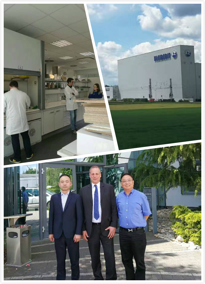 楊彥光(左)胡伯樂(中)杜慶平(右)在德國克力寶總部合影 楊彥光(左)胡伯樂(中)杜慶平(右)在德國克力寶總部合影