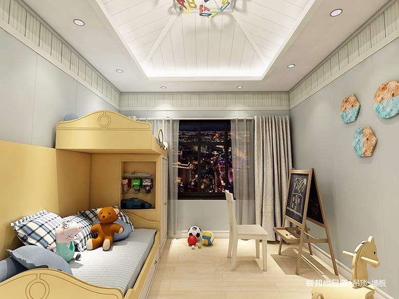 集成墻面兒童房效果圖